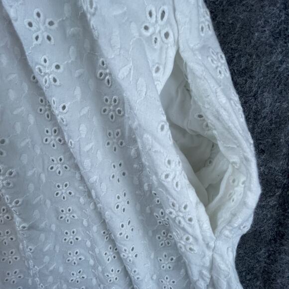 ASOS Design Dress 6 White Eyelet Babydoll Crochet Feminine Romantic Summery - Picture 5 of 8